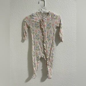 Angel dear bamboo floral baby footie pajama